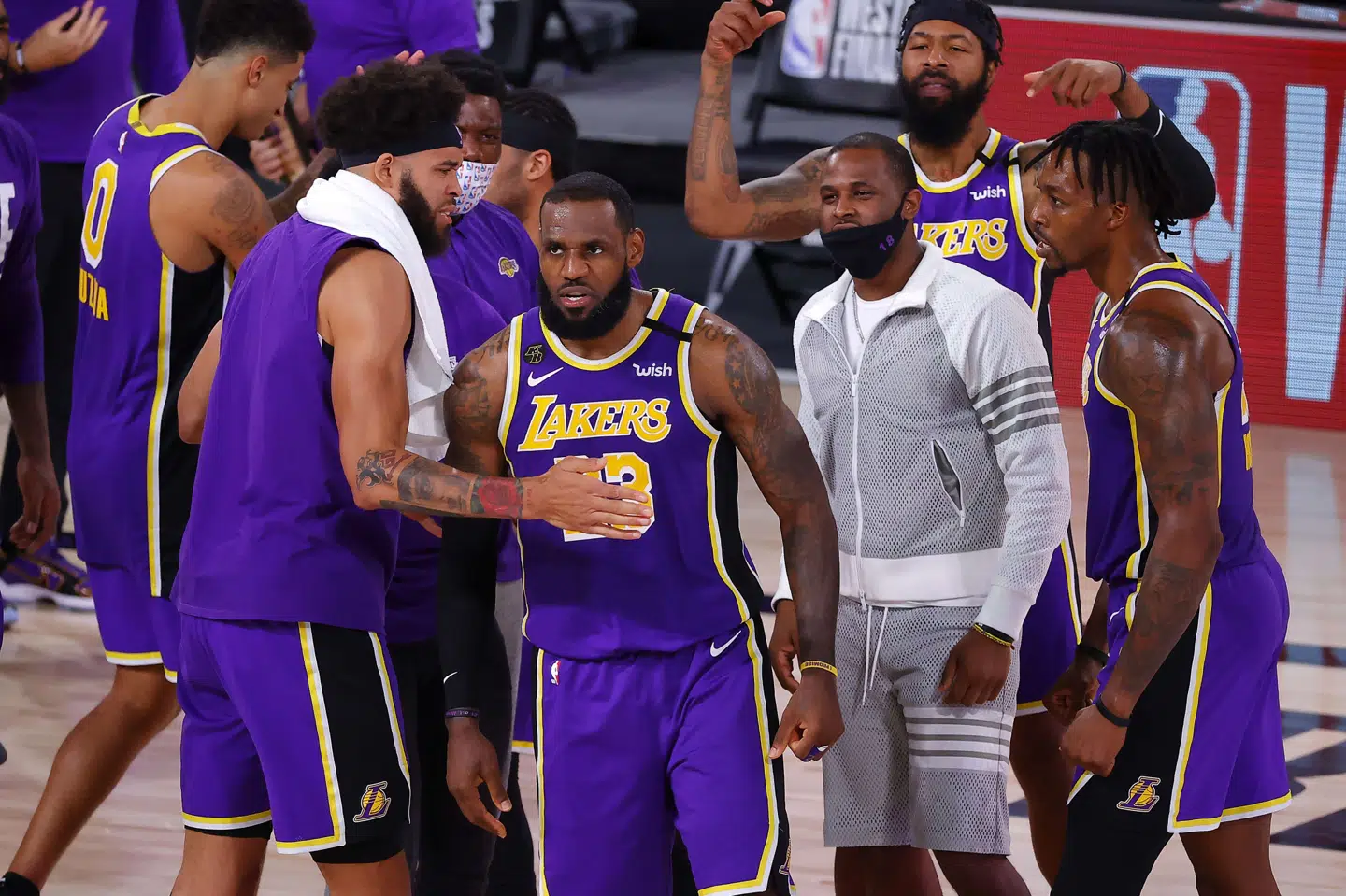 LeBron James og resten af Los Angeles Lakers er klar til NBA-finalen, hvor de skal møde Miami Heat eller Boston Celtics. Kevin C. Cox/Ritzau Scanpix