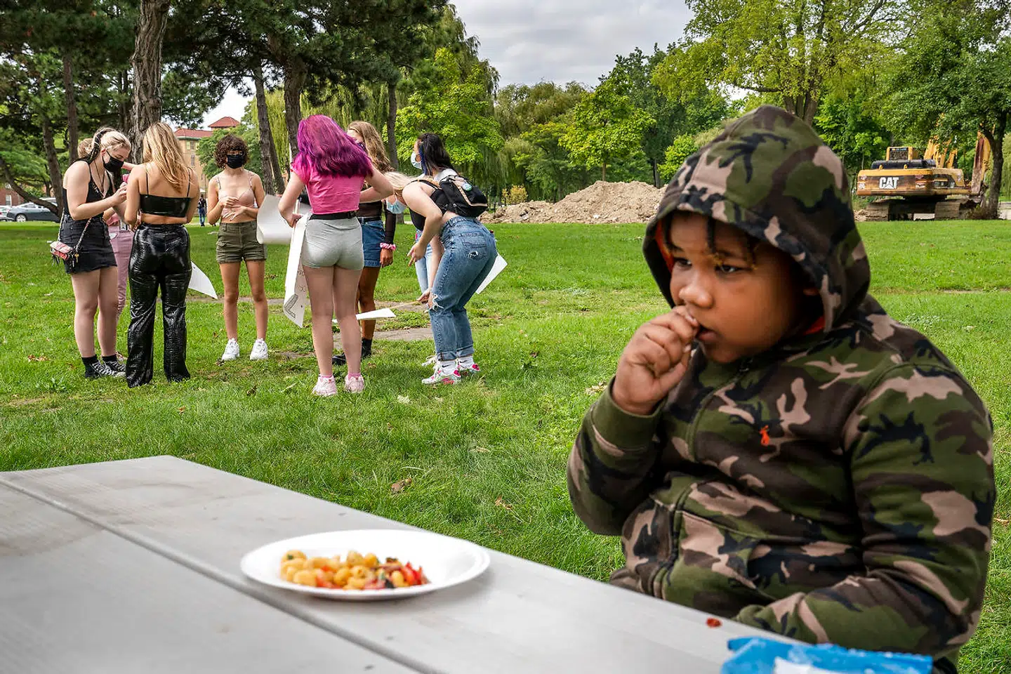 Der var gratis snack til børn og voksne under årets »slutwalk«.
