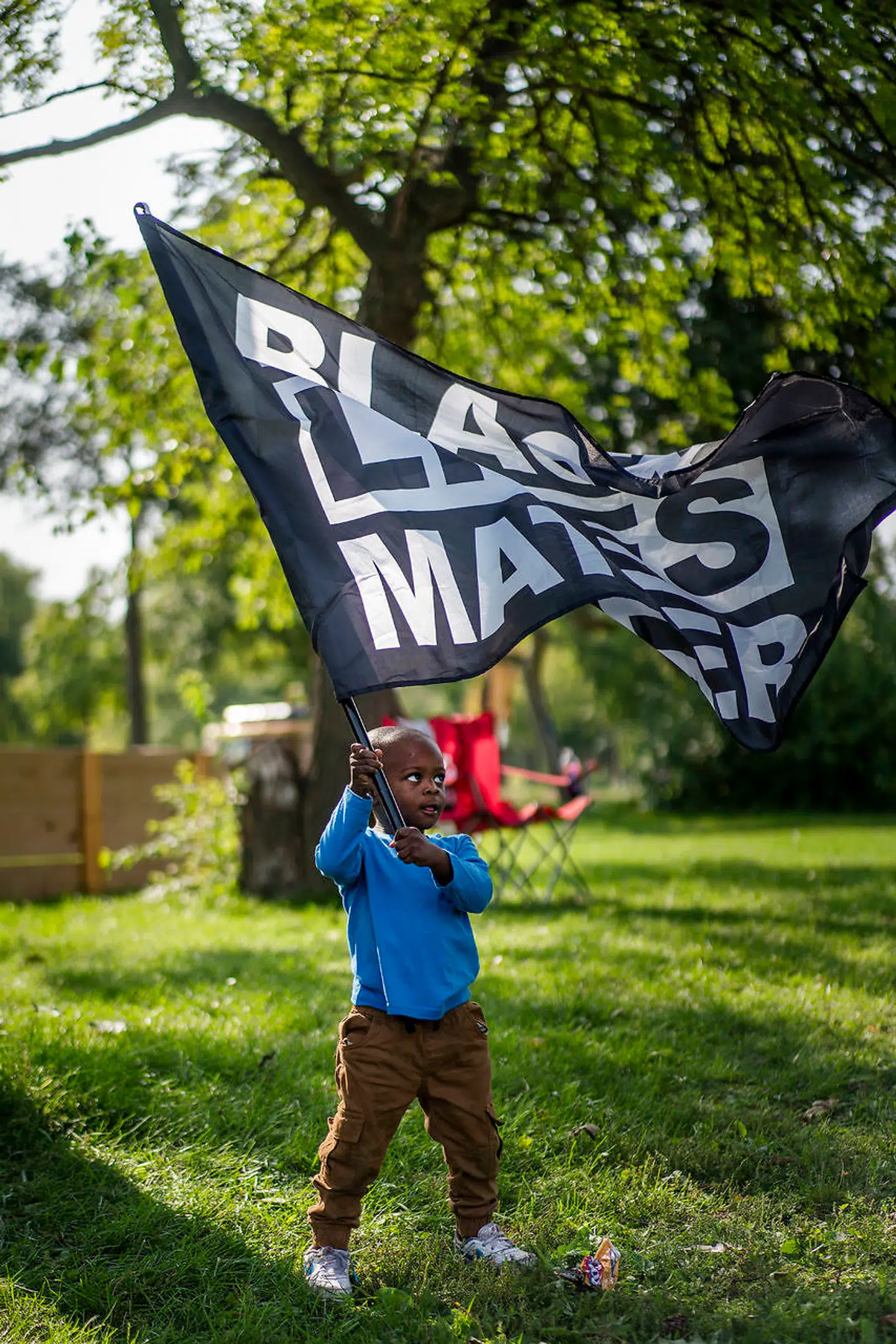 Selv om hovedfokus var på vold mod kvinder, var marchen indhyllet i sommerens store protesttema »Black Lives Matter«.