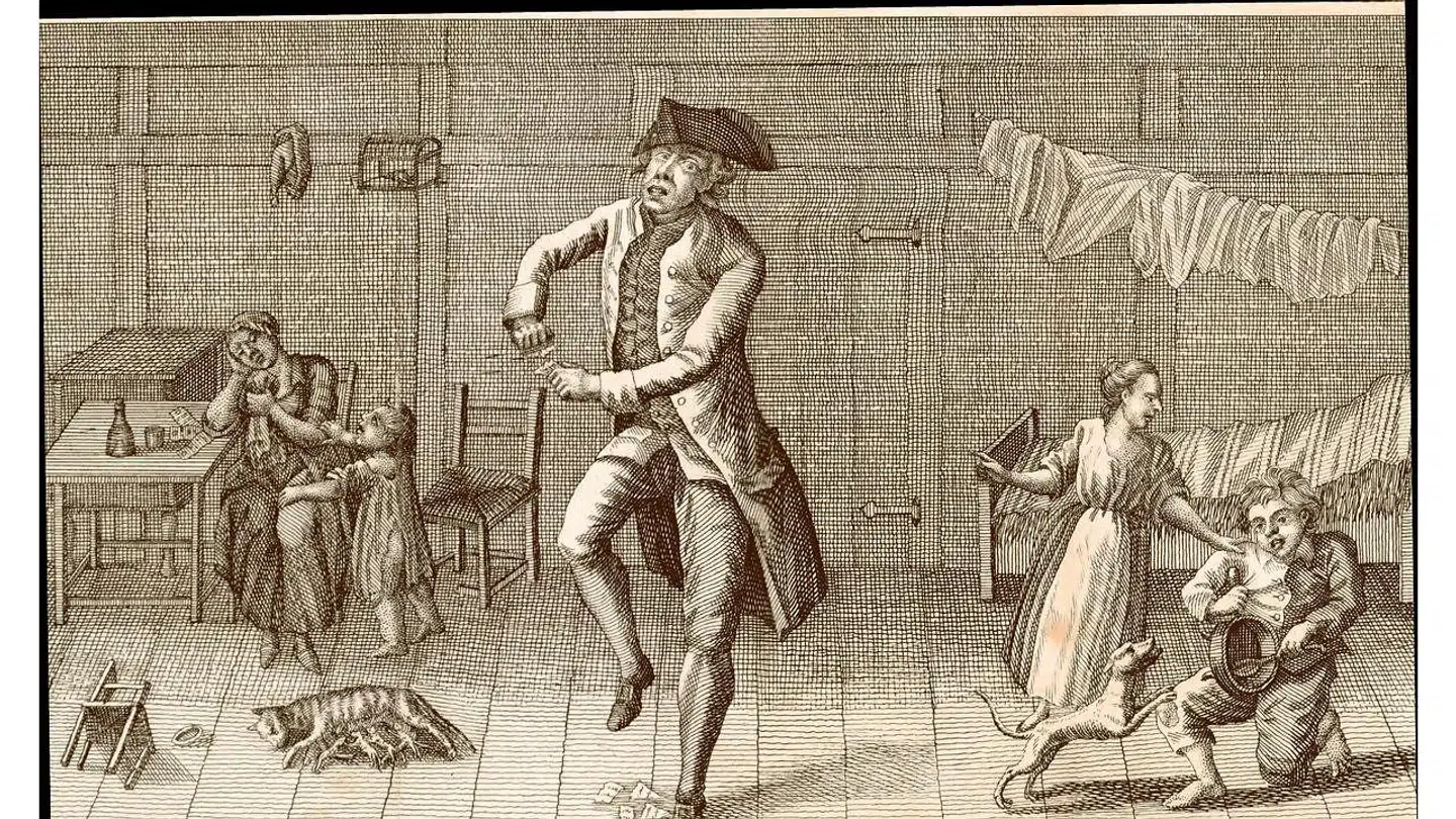 Struensee-periodens skrifter blev fulgt op med kobberstik, som var et lige så vigtigt kommunikationsmiddel. Et af emnerne i debatten var lotteriets betydning, for det førte ofte fattige folk til at bruge penge, som de ikke havde. Stikket her har titlen »Den ulykkelige Lotto-Spiller«. Man ser et fattigt hjem med den grædende hustru i baggrunden og den ulykkelige lottospiller rive sin seddel itu.