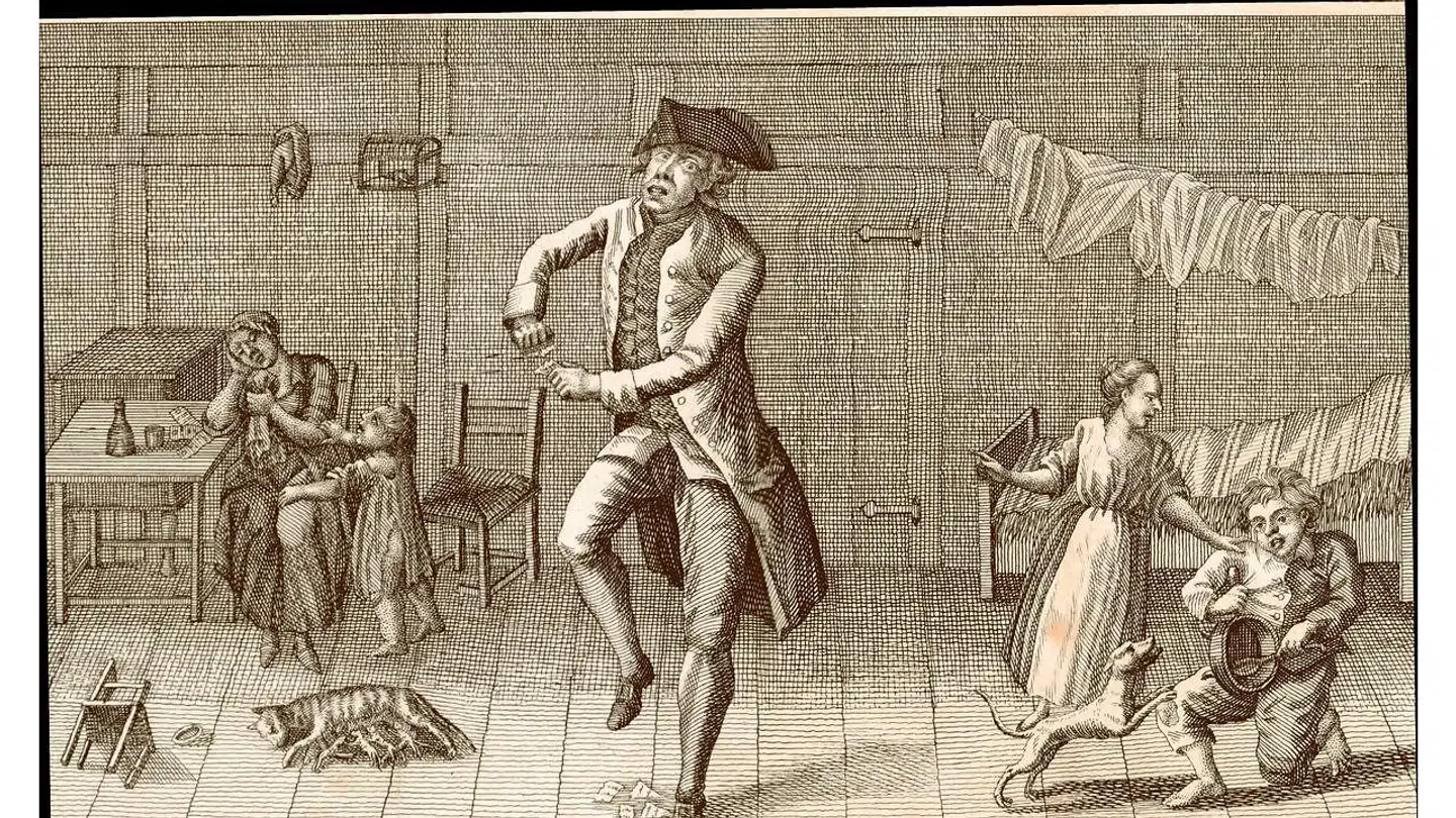 Struensee-periodens skrifter blev fulgt op med kobberstik, som var et lige så vigtigt kommunikationsmiddel. Et af emnerne i debatten var lotteriets betydning, for det førte ofte fattige folk til at bruge penge, som de ikke havde. Stikket her har titlen »Den ulykkelige Lotto-Spiller«. Man ser et fattigt hjem med den grædende hustru i baggrunden og den ulykkelige lottospiller rive sin seddel itu.