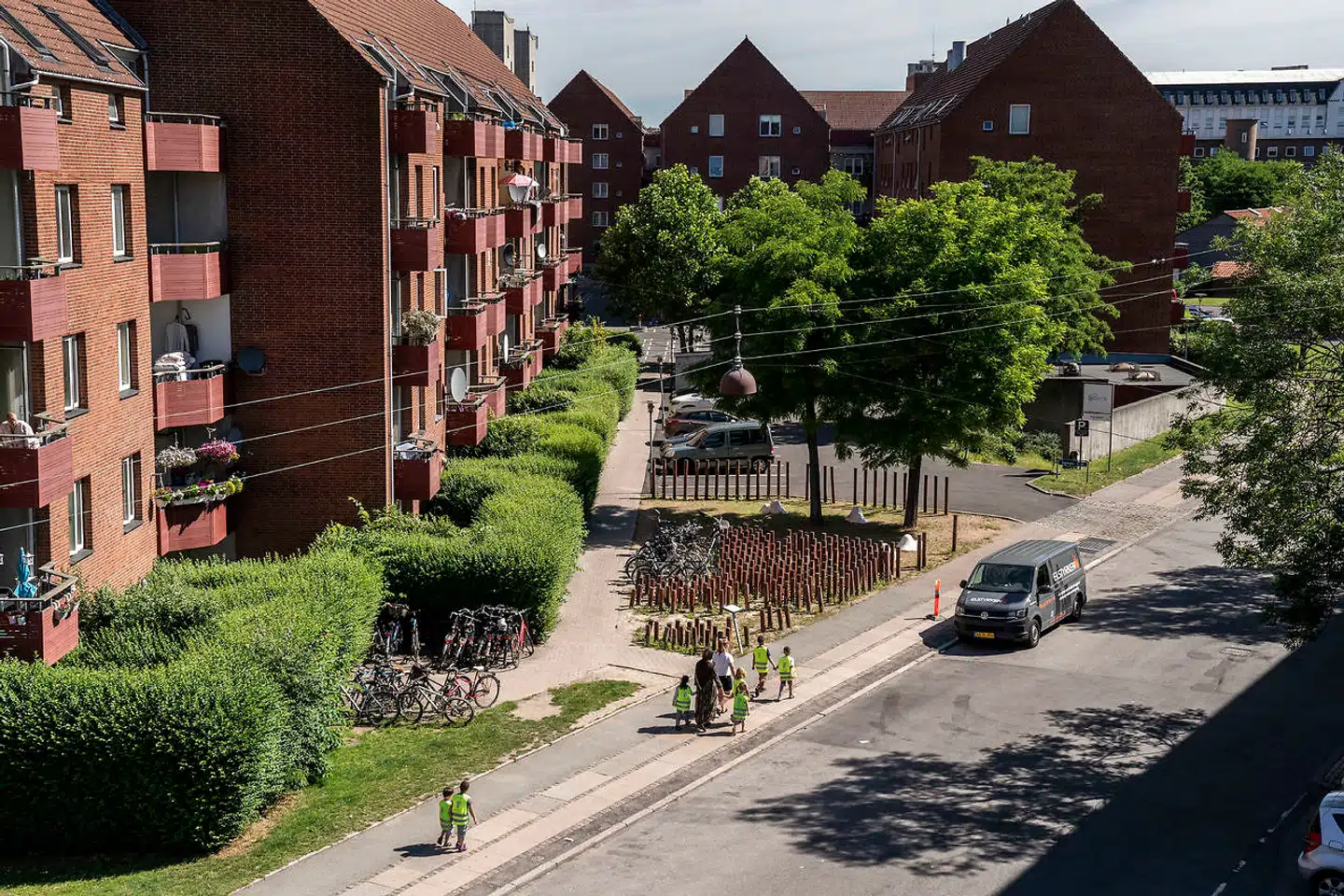 Den Grønne Trekant på Ydre Nørrebro med Sigynsgade i forgrunden. Her har boligselskabet Bo-Vita løbende forsøgt at gøre op med utryghed og med kriminalitet blandt enkelte familier.