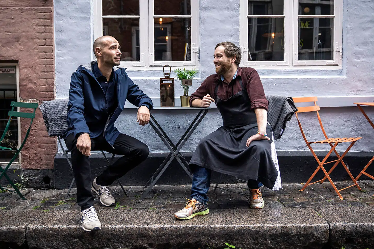 Christian Madsen (tv.), der var en af stifterne af Gorms Pizza, kom i januar tilbage til virksomheden som adm. direktør. Kokken Gorm Wisweh (th.) er også en af stifterne og manden, der lægger navn til kæden.