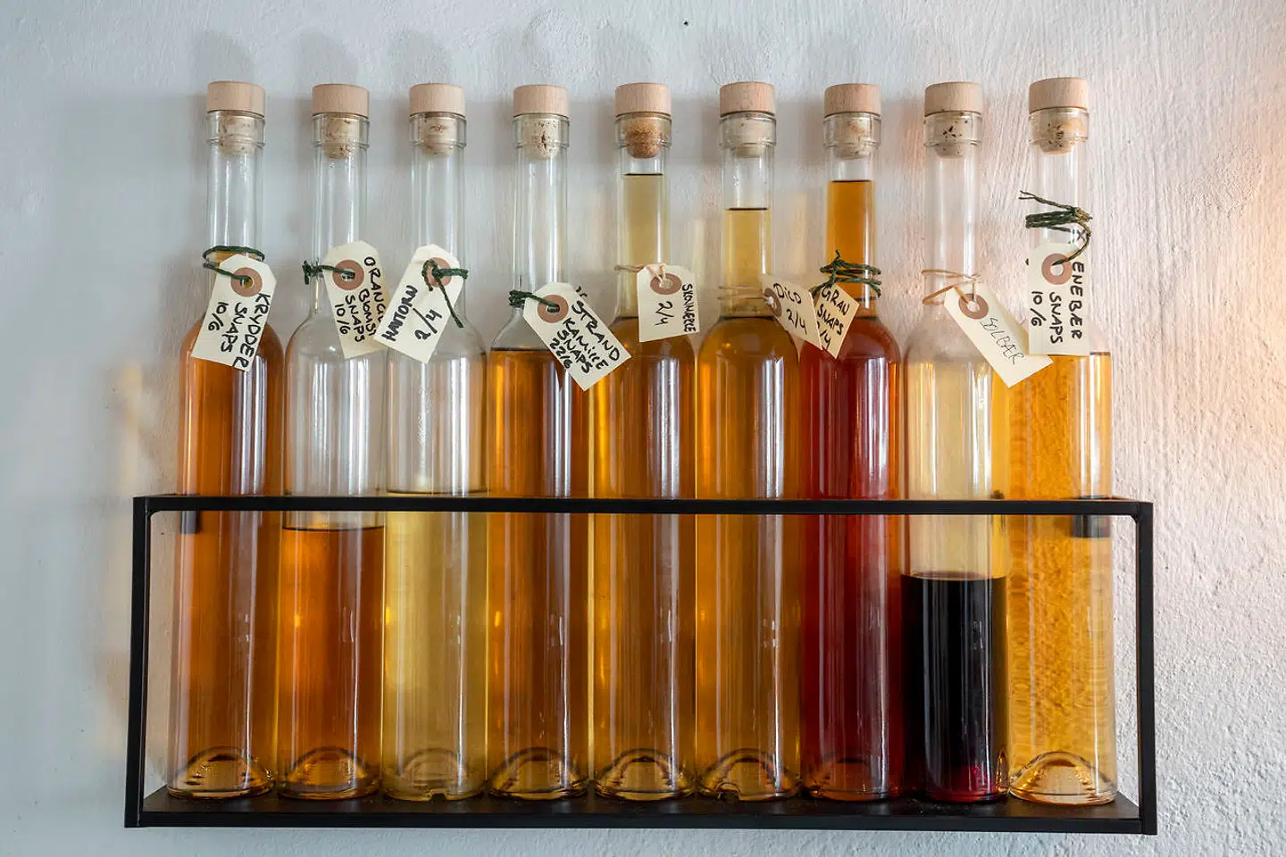 Norrlyst har en fin selektion af hjemmelavede snapse.