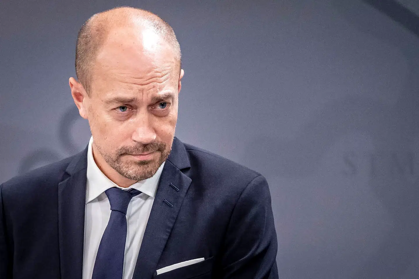 Sundheds- og ældreminister Magnus Heunicke (S) under pressemøde om covid-19 i Statsministeriet i København.