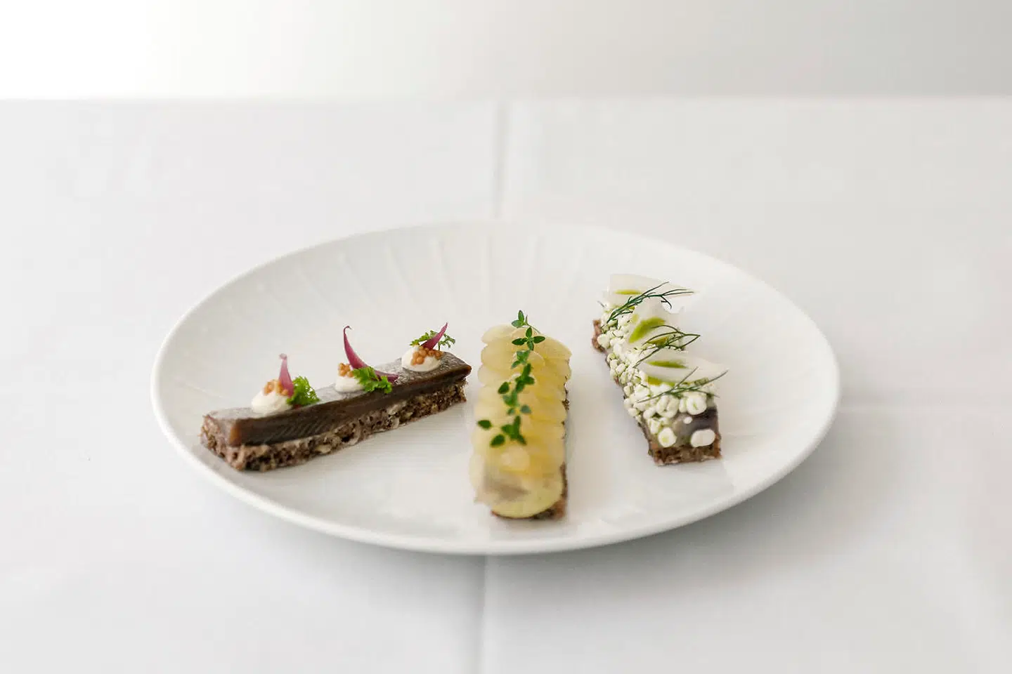 Årets bedste sildetallerken: Lakridssild, dildsild og peberrodssild.