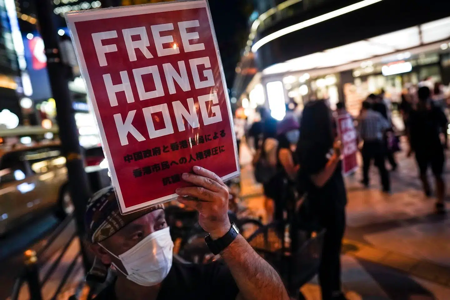 Demonstrationer i Hongkong mod den nye sikkerhedslov.