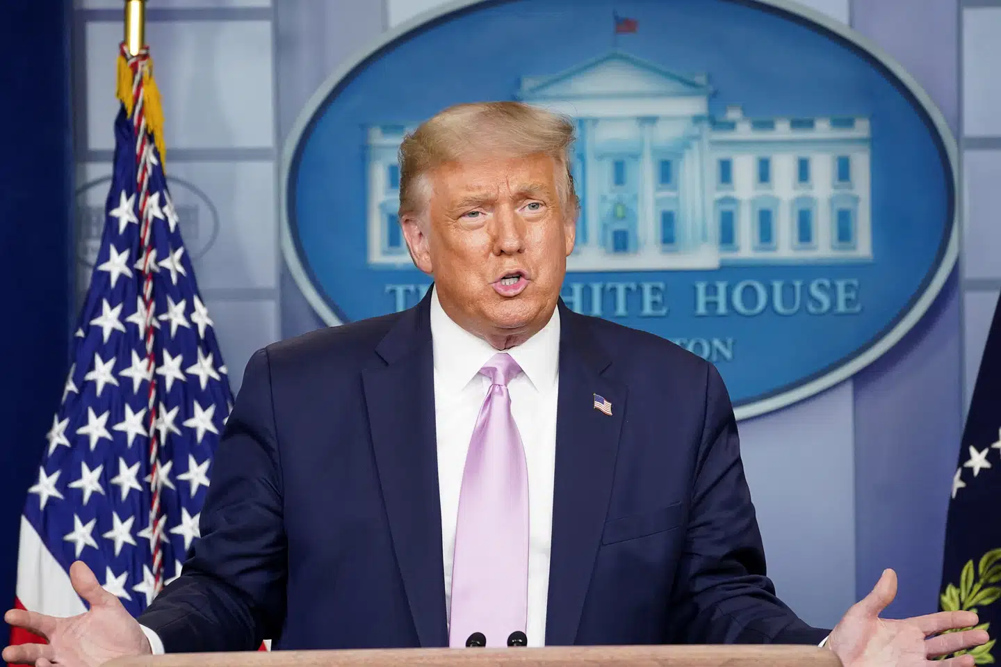 USA's præsident, Donald Trump, mener, at vicepræsidentkandidat Kamala Harris har opført sig meget, meget grimt. Kevin Lamarque/Reuters