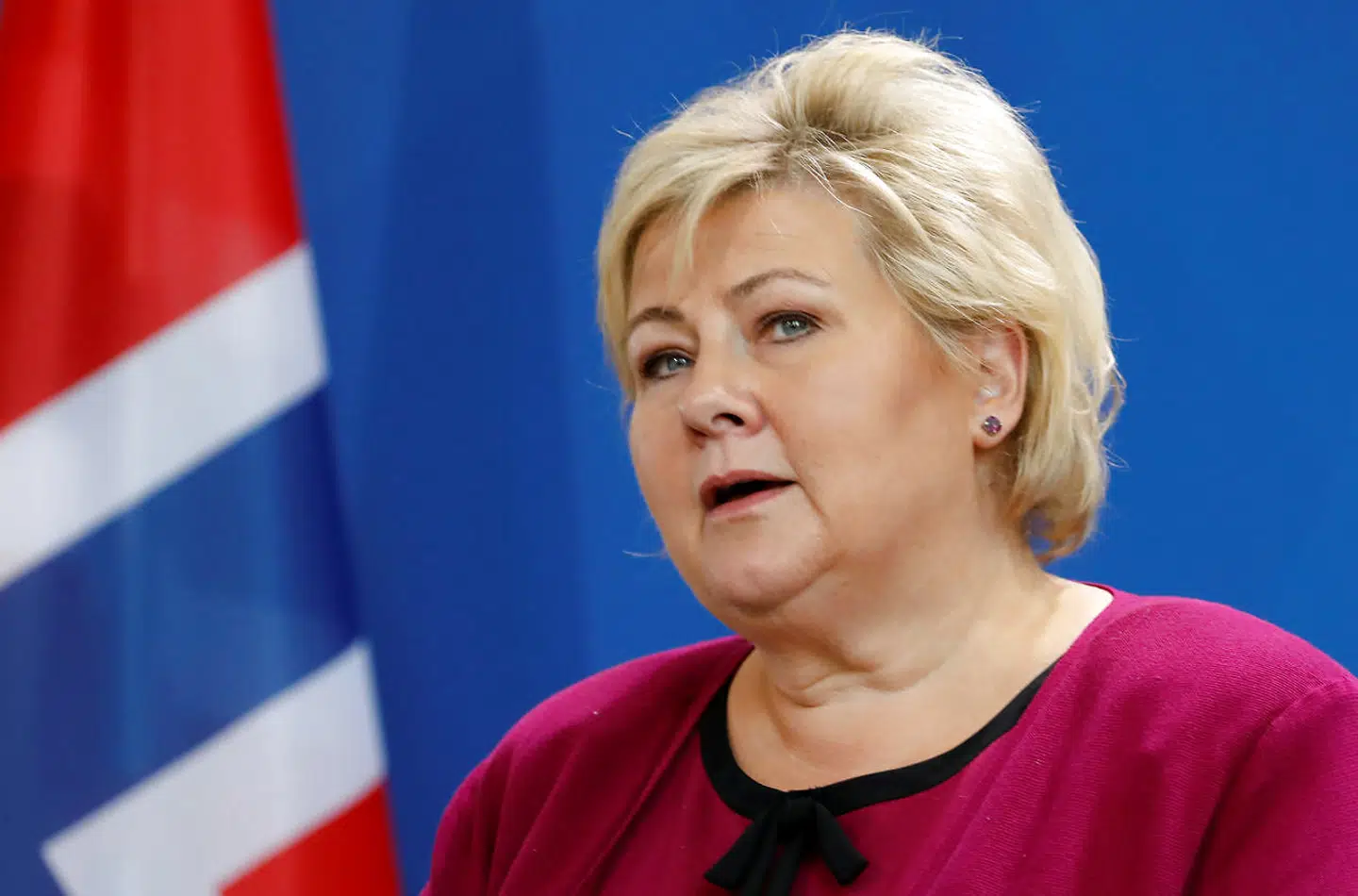FILE PHOTO: Norway's Prime Minister Erna Solberg in Berlin, Germany, October 15, 2019. REUTERS/Michele Tantussi/File Photo