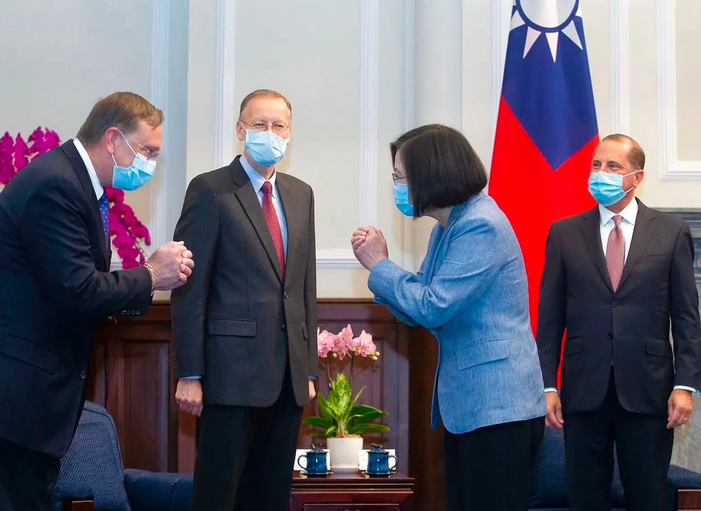 USA's sundhedsminister, Alex Azar, på besøg i Taiwan.
