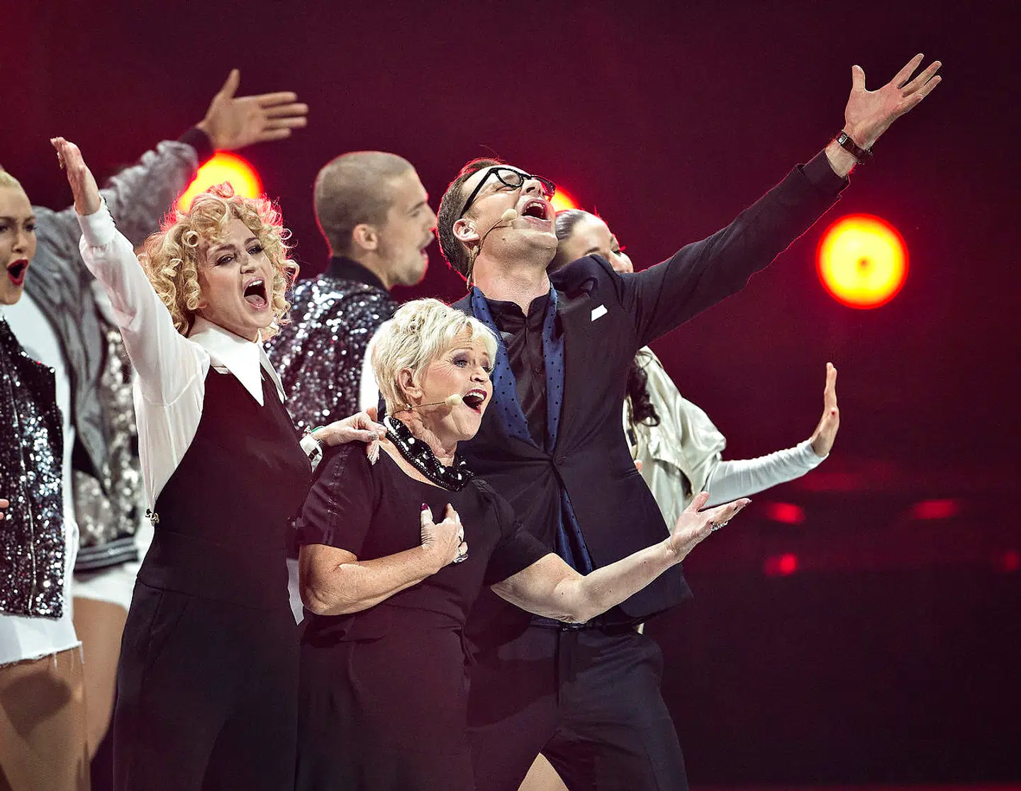 2016: Som vært ved Dansk Melodi Grand Prix sammen med datteren Annette Heick og Jacob Riising.