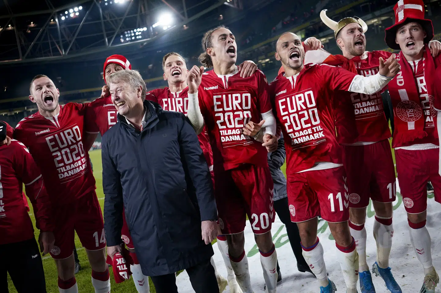 Med Åge Hareide i spidsen kvalificerede Danmark sig både til VM i 2018 samt EM i 2020. Sidstenævnte slutrunde er dog skubbet til sommeren 2021 på grund af coronakrisen. (Arkivfoto) Liselotte Sabroe/Ritzau Scanpix
