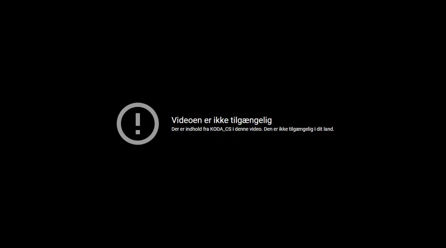 Screen dump fra YouTube.