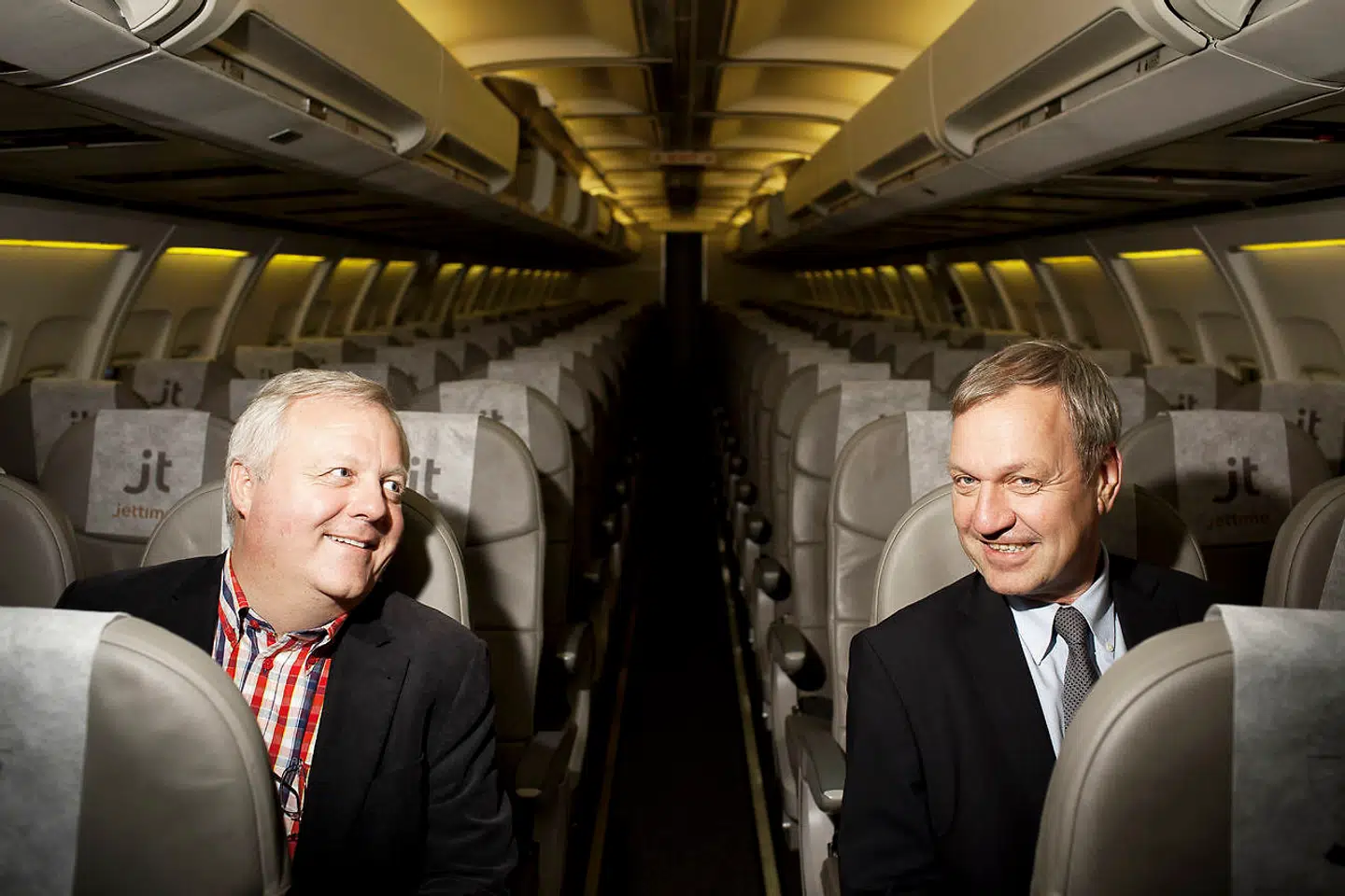 Jet Time måtte tirsdag begære sig konkurs. Nyt er dog på vej fra ejer Lars Thuesen. Til venstre ses tidligere direktør Klaus Ren.