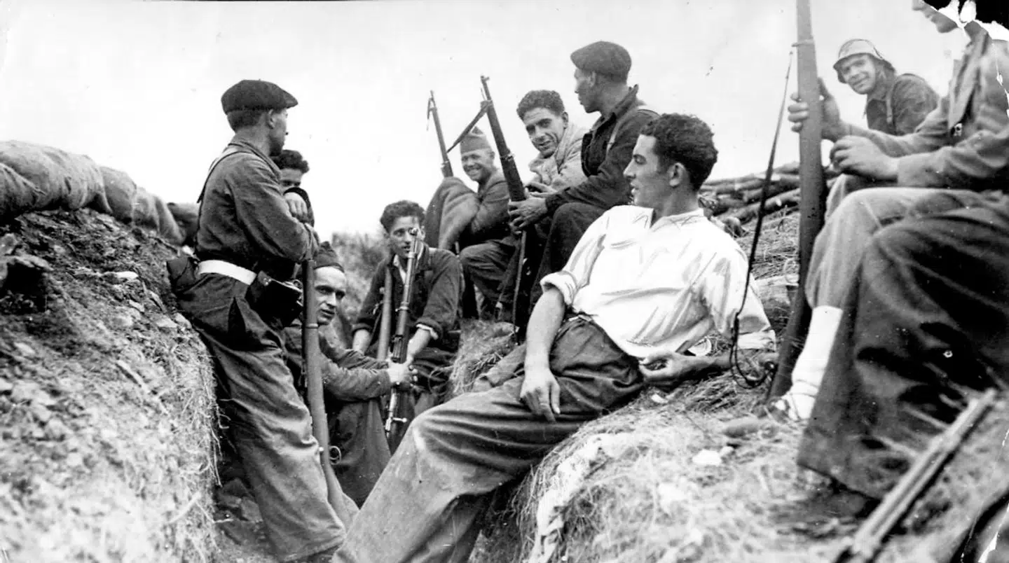 Frivillige fra San Sebastian under den spanske borgerkrig.