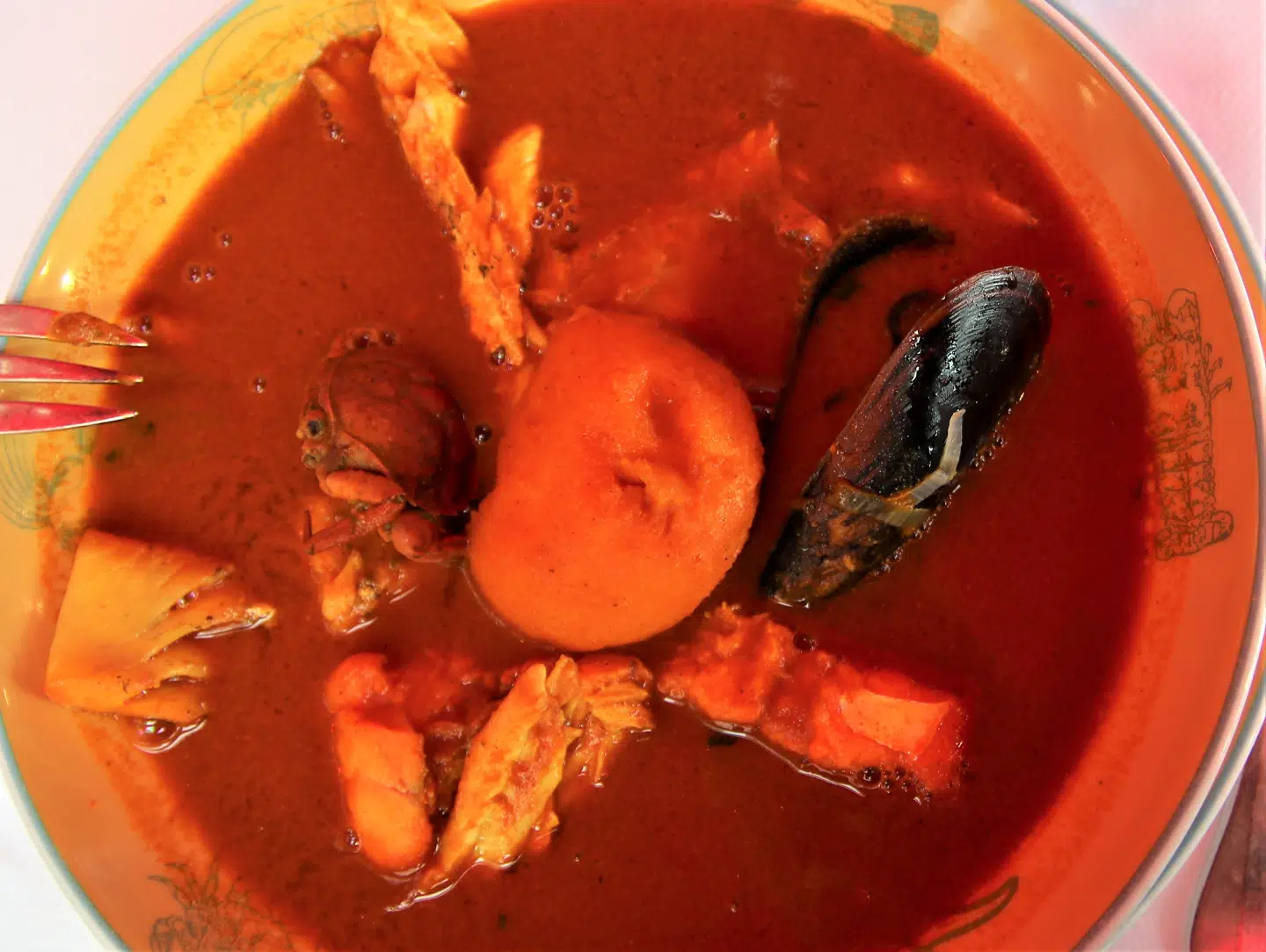 Bouillabaisse på Restaurant Miramar.