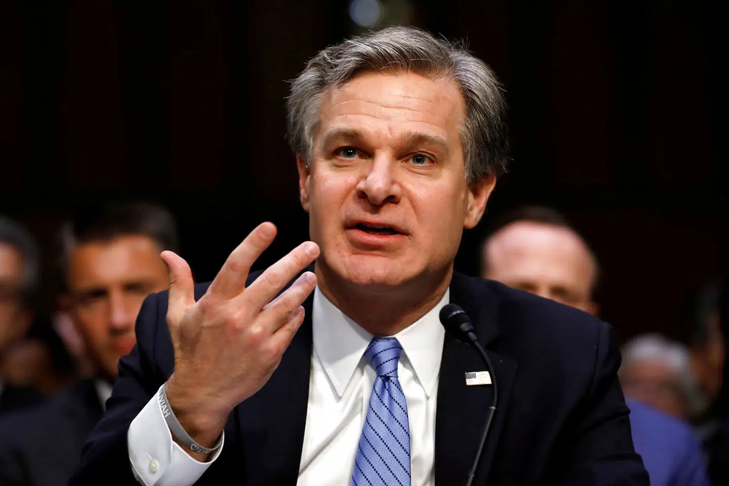 Kina er en konstant trussel mod USA, »24/7, 365 dage om året«, siger FBI-direktøren Christopher Wray.