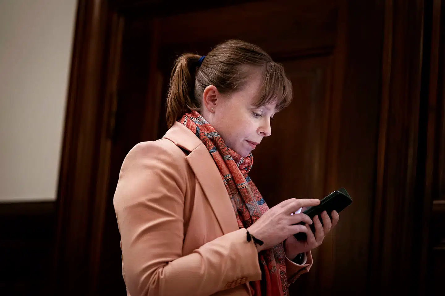 Kulturminister Joy Mogensen (S) er i samråd om regeringens planer for tilskueradgang til Superligaen for den resterende del af sæsonen og for den kommende sæson, på Christiansborg tirsdag den 7. juli 2020.. (Foto: Liselotte Sabroe/Ritzau Scanpix)