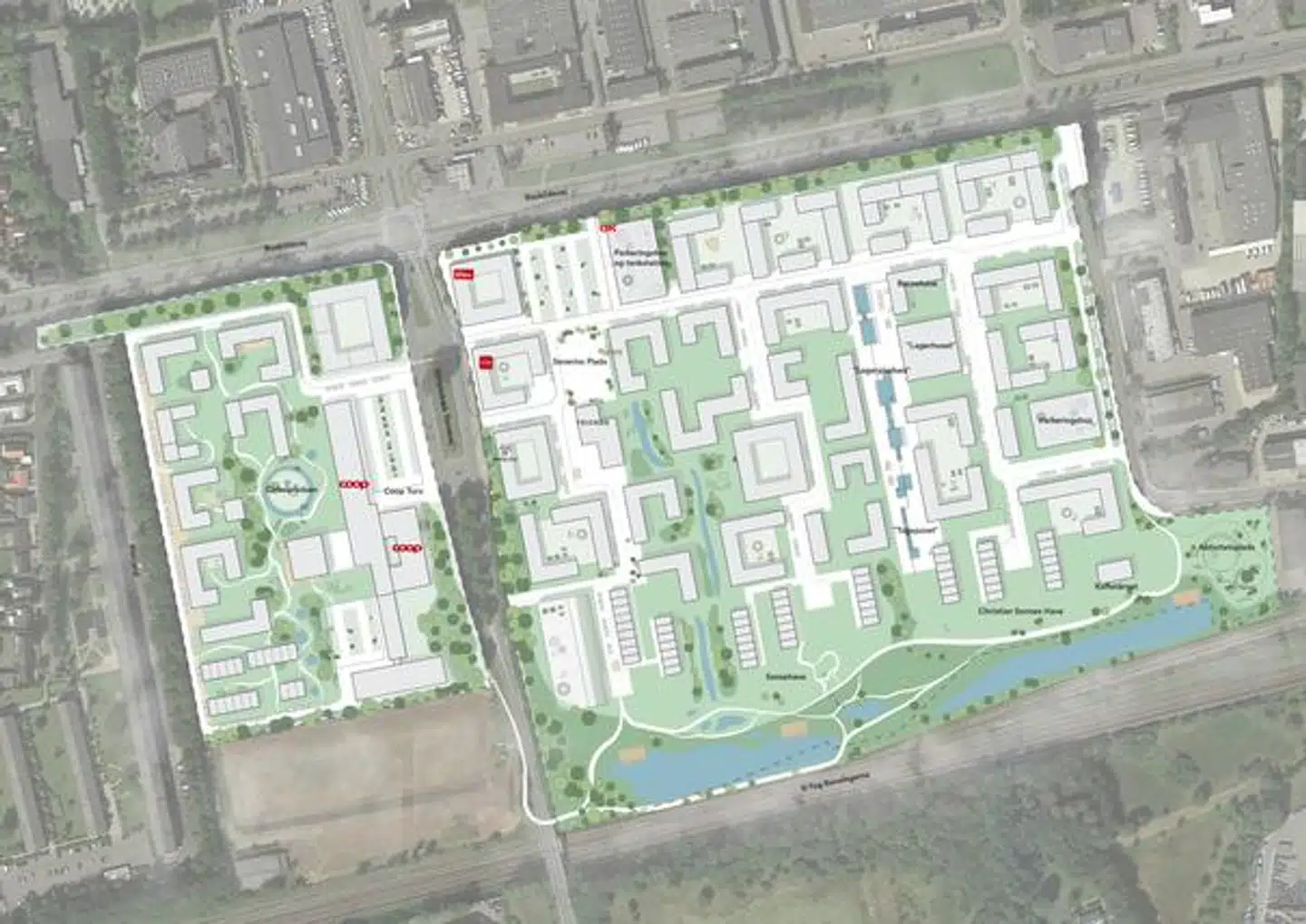 Plantegning over »Coop Byen«.