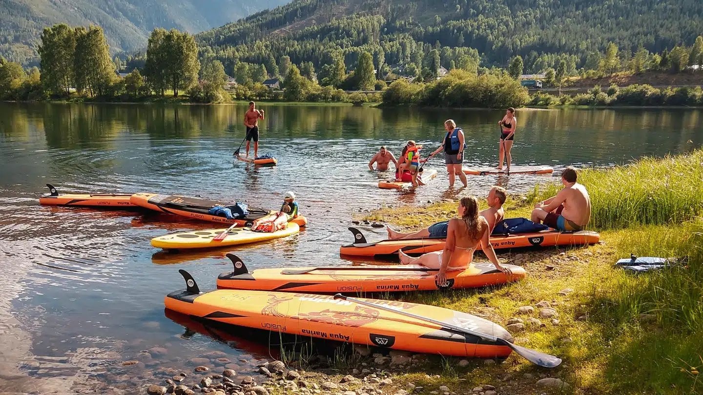 Stand up paddle giver dig både naturoplevelser, leg og god træning. (Foto Trailhead Nesbyen)