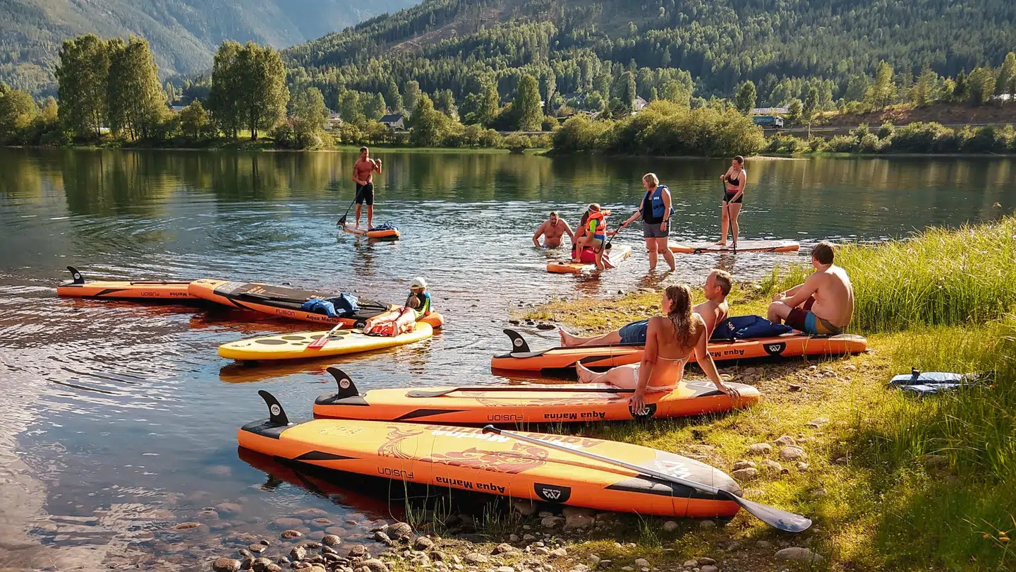 Stand up paddle giver dig både naturoplevelser, leg og god træning. (Foto Trailhead Nesbyen)