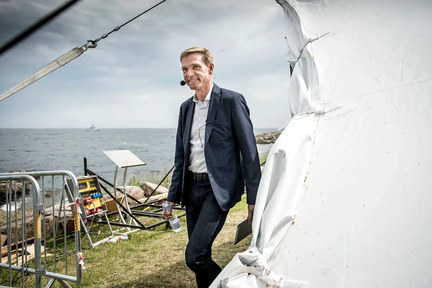 Kristian Thulesen Dahl fortsætter i hvert fald frem til næste folketingsvalg. Hvis valget ender med en katastrofe for Dansk Folkeparti, kan hans fremtid være til diskussion. På billedet ses han ved Folkemødet på Bornholm sidste år.