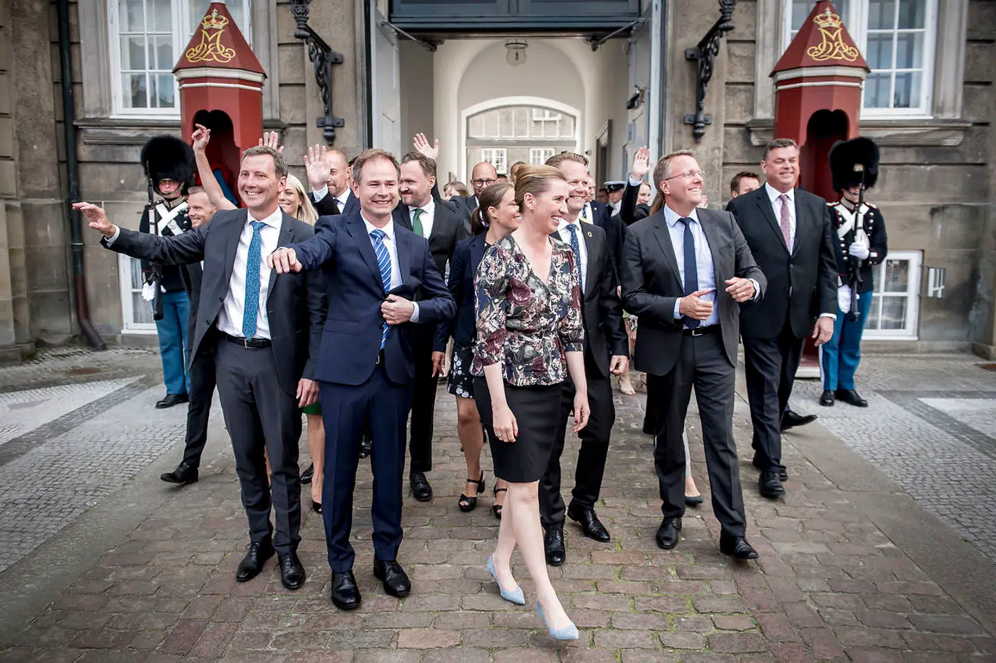 Statsminister Mette Frederiksen (S) præsenterede sin nye S-regering på Amalienborg Slotsplads for et år siden.