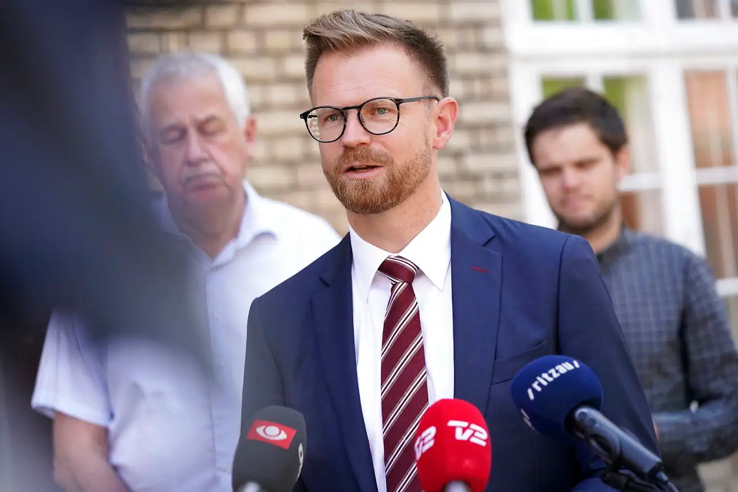 Transportminister Benny Engelbrecht (S) og forligskredsen præsenterer hjælpepakke til de danske lufthavne og luftfartselskaaber, i Transportministeriet torsdag den 25. juni 2020.