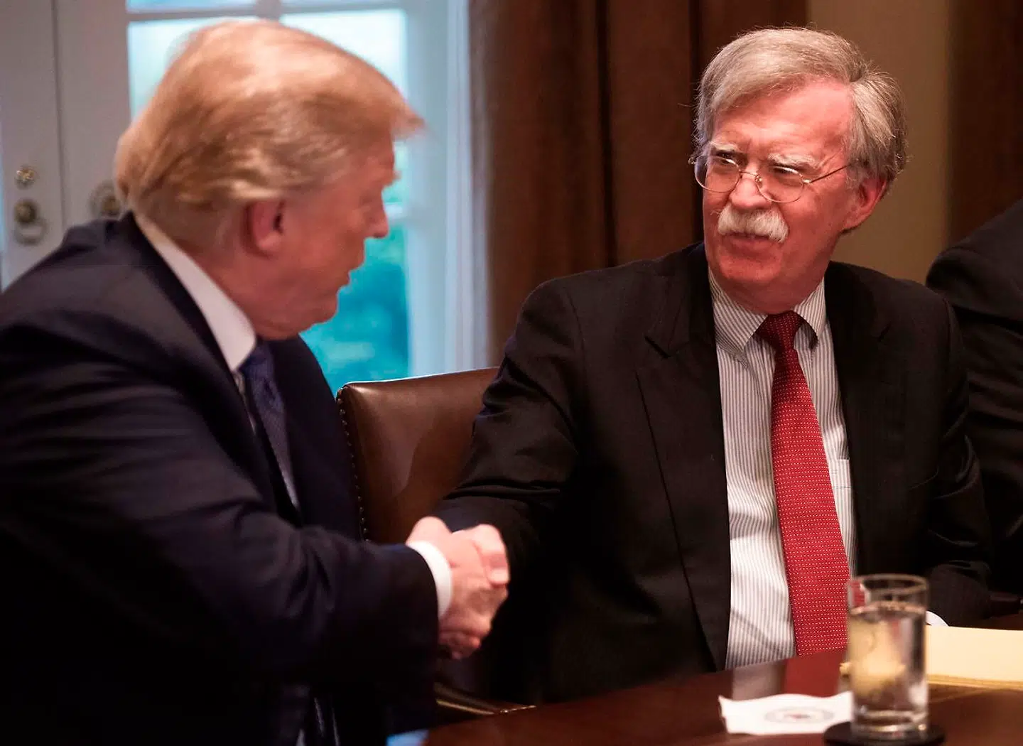 Dengang de – måske – var gode venner. Præsident Donald Trump og hans daværende sikkerhedsrådgiver, John Bolton, sammen i Det Hvide Hus.