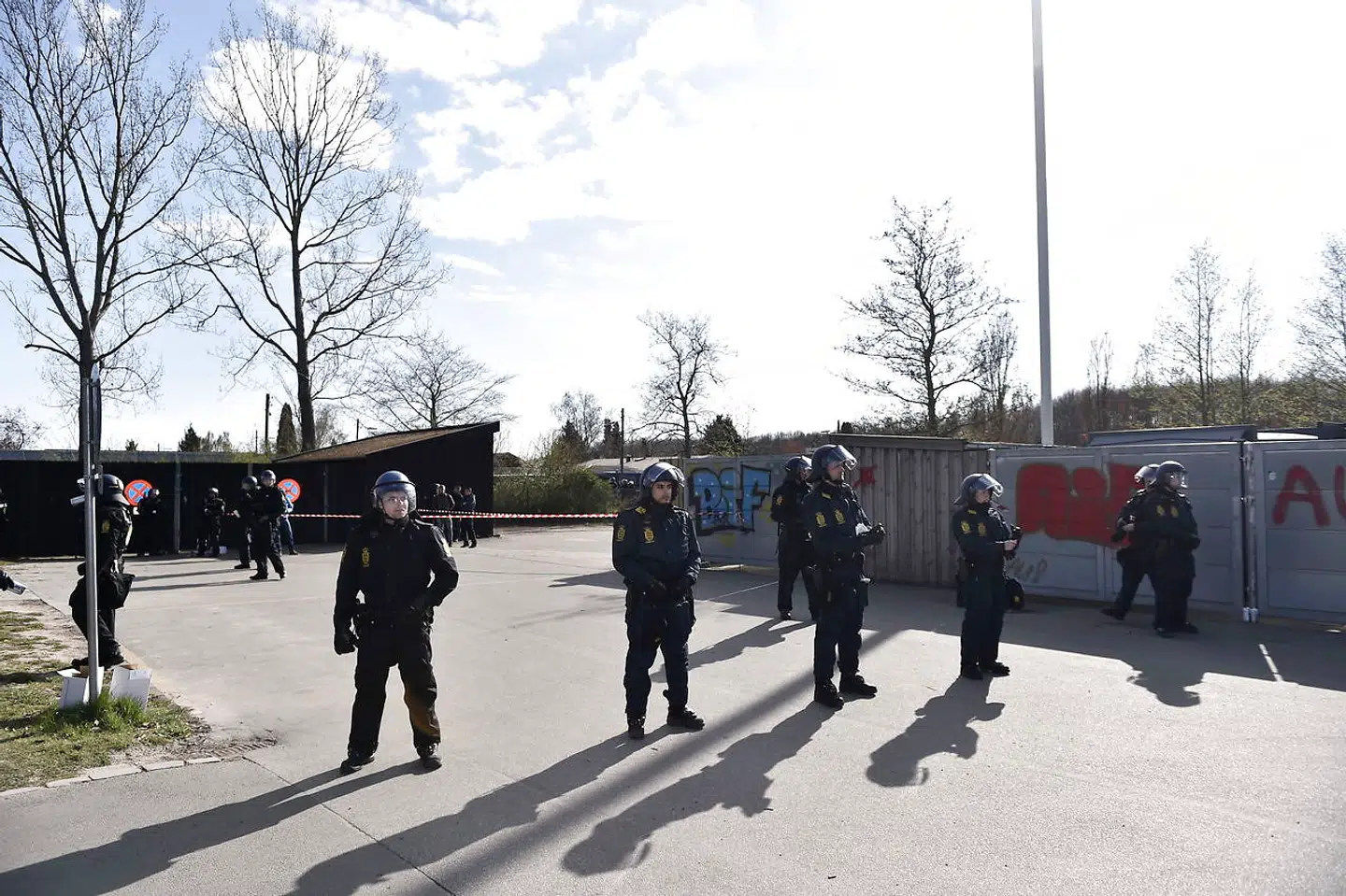 Rasmus Paludan fra Stram Kurs demonstrerede i Albertslund 15. april 2019. Demonstrationen skete på baggrund af, at han blev idømt en betinget fængselsstraf for at have udtalt sig forhånende eller nedværdigende om sorte i Sydafrika på YouTube.