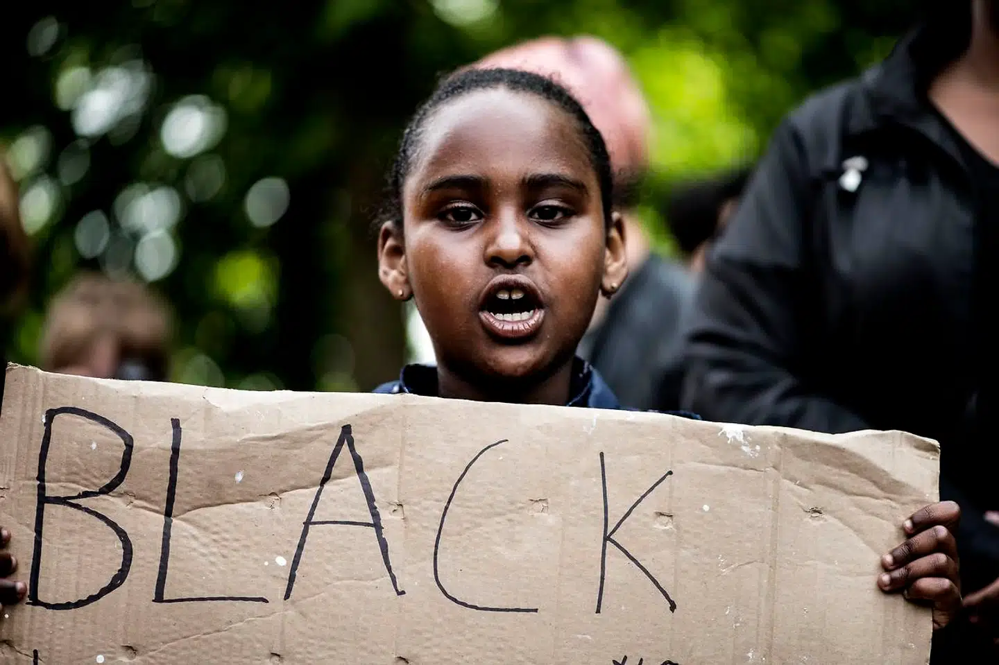 Demonstration imod racisme i Odense onsdag 10. juni 2020. Demonstrationen var organiseret af Black Lives Matter Denmark.