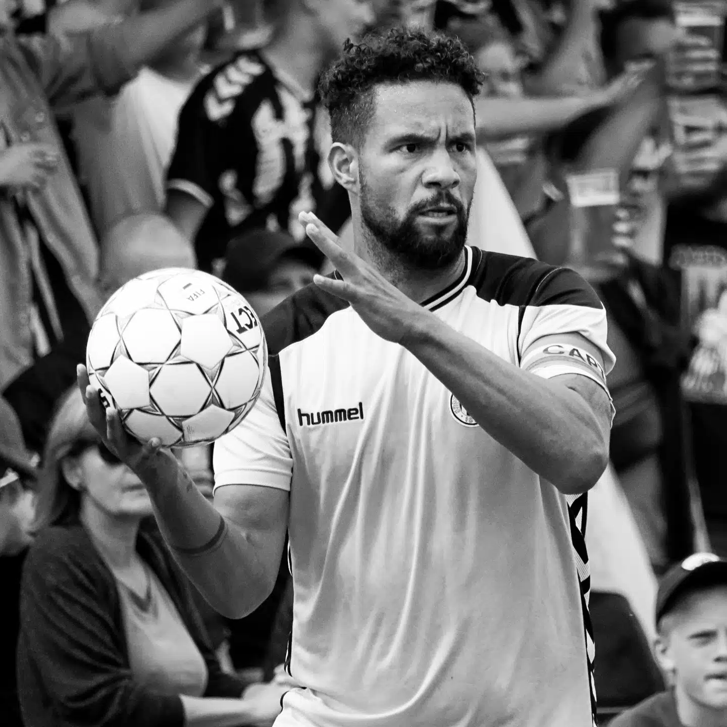 Jamil James Fearrington i kamp for Brønshøj Boldklub.