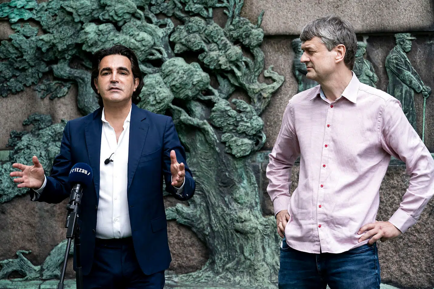 Hanna Ziadeh og Jens Baj præsenterer nyt parti, Nyt Centrum-Venstre, i Kongens Have i København, onsdag den 10. juni 2020.