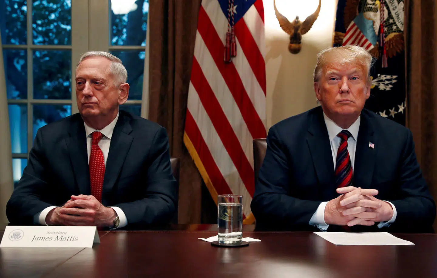 Kritikken fra James Mattis rammer Trump særlig hårdt, da Mattis er bredt anerkendt. Såvel Demokrater som Republikanere begræd hans afgang som forsvarsminister i december 2018.