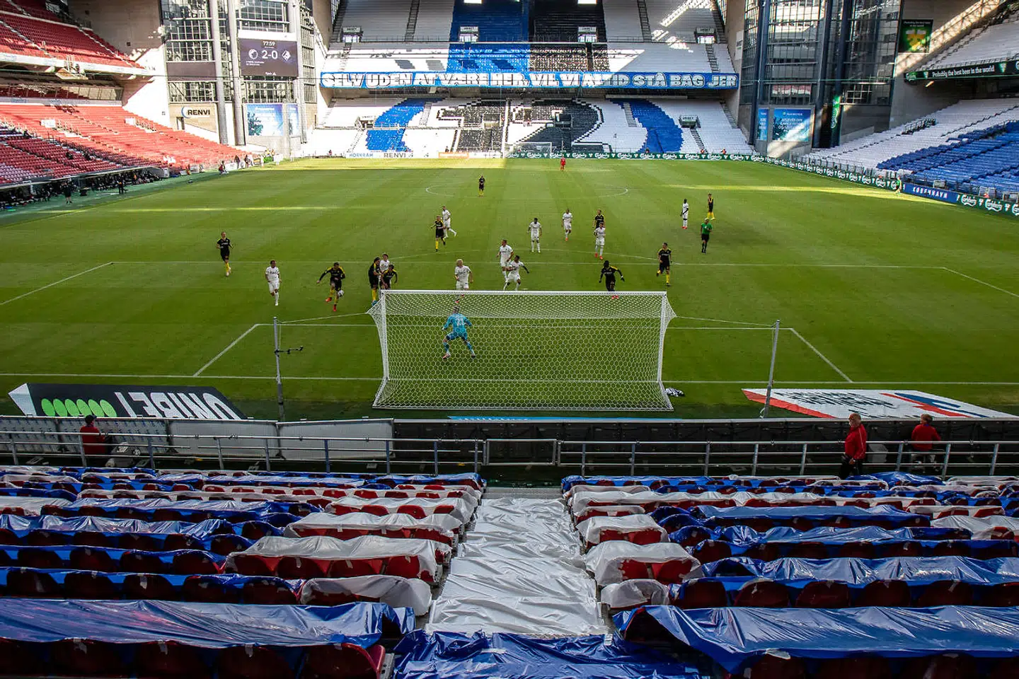 Telia Parken set under 3F Superliga-kampen mellem FC København og Randers FC 6. juni 2020.