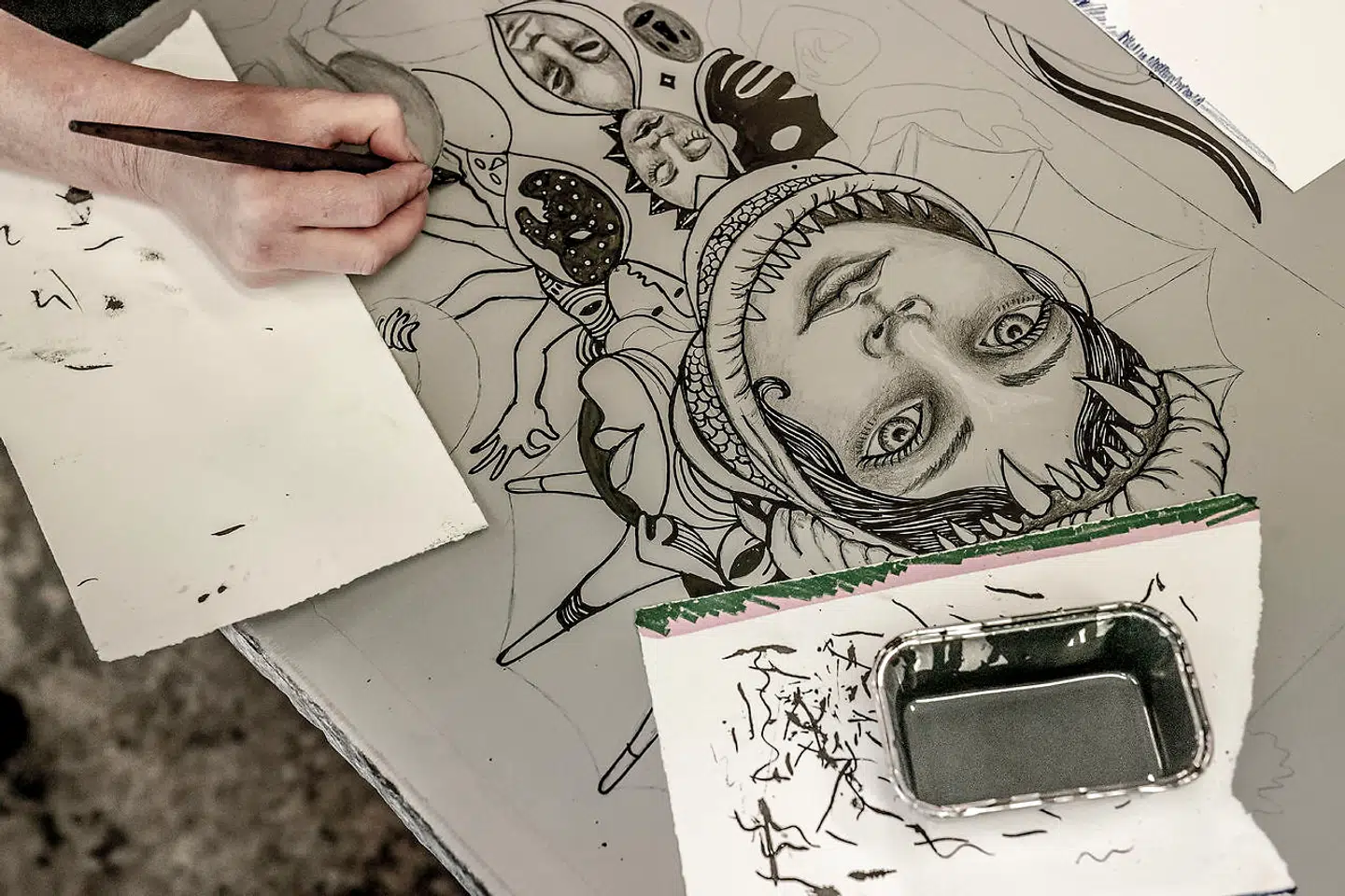 Billedkunstner Julie Nord på sit værksted på Edition Copenhagen.