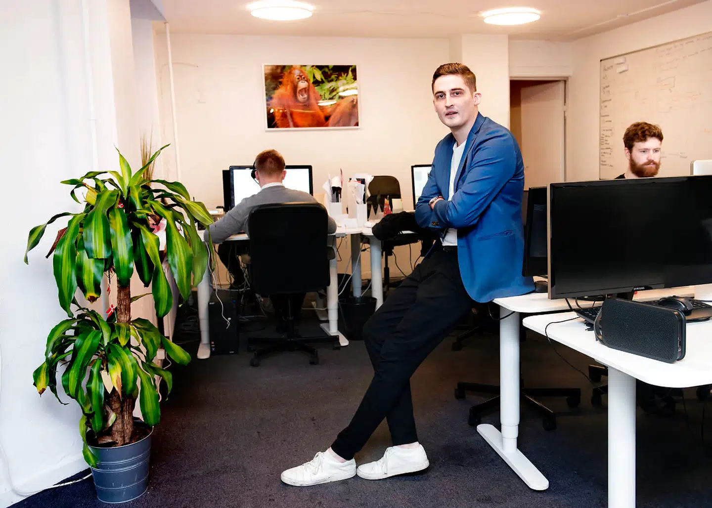 De tre stiftere fra virksomheden Statum har valgt at tage konsekvensen af coronakrisen og fyre sig selv for at redde virksomheden. På billedet ses direktør Nicolas Kirk Jørgensen. Arkivfoto.