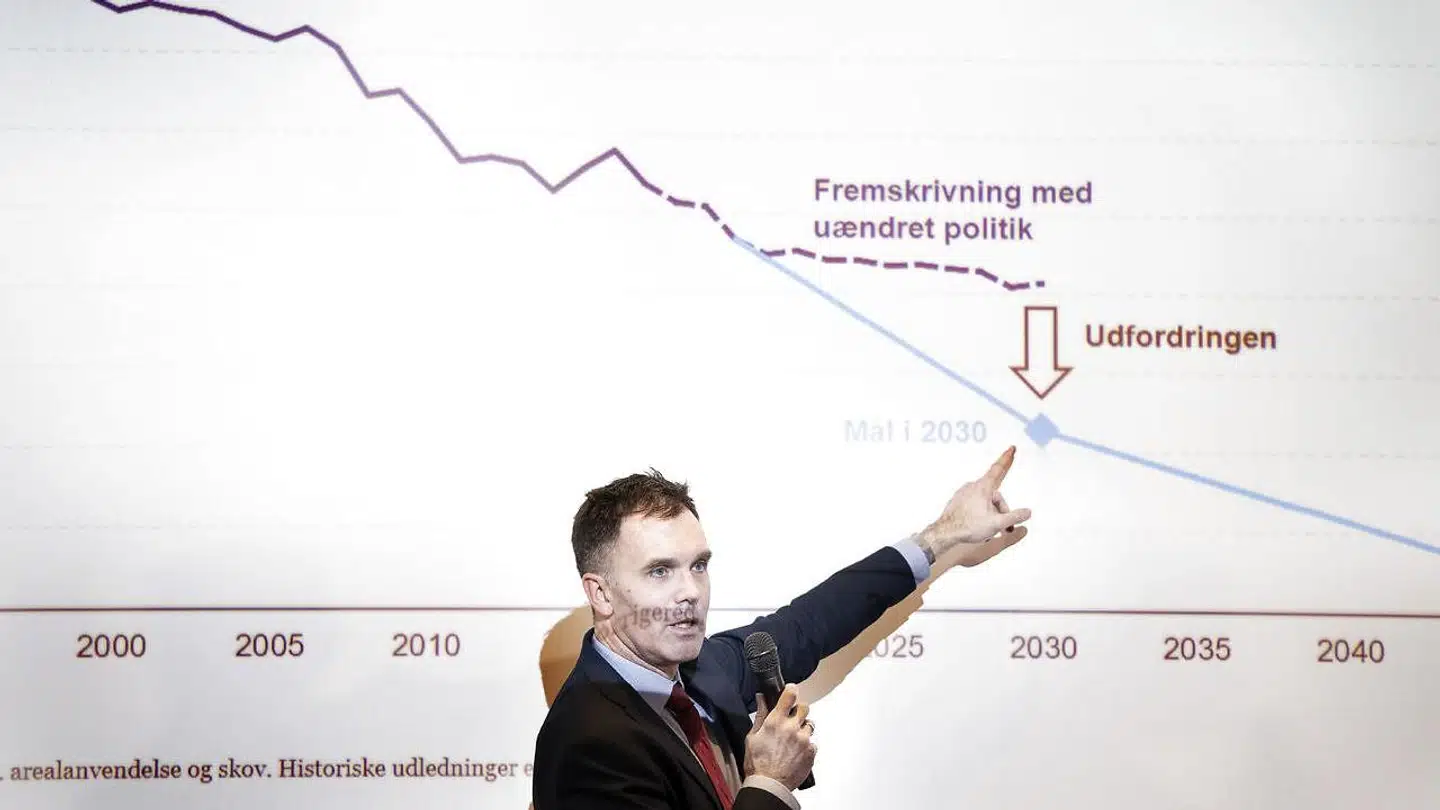 Formand for Klimarådet Peter Møllgaard præsenterer Klimarådets rapport i Eigtveds Pakhus mandag den 9. marts 2020.