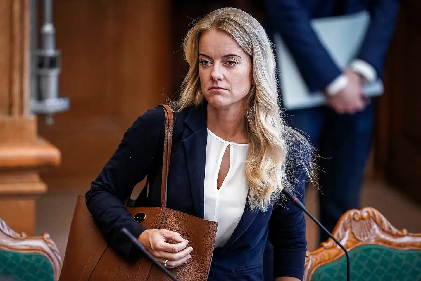 Nye Borgerliges Pernille Vermund ankommer til mødet i Folketingssalen med statsministerens spørgetime på Christiansborg, tirsdag den 25. februar 2020.. (Foto: Niels Christian Vilmann/Ritzau Scanpix)