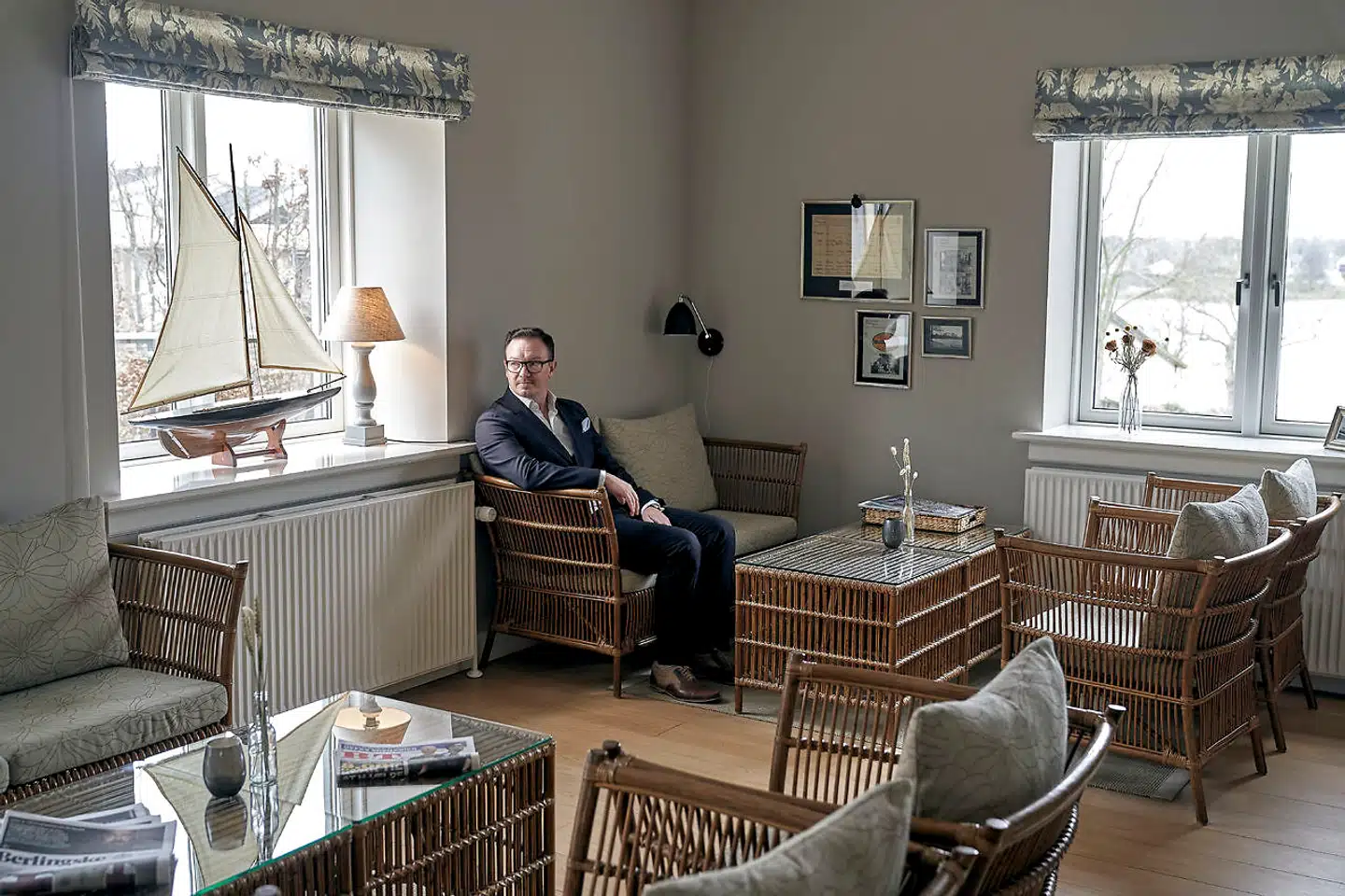 Kasper Heebøll Harboe er direktør på Hotel Bretagne i Hornbæk, som fredag morgen endnu ikke havde modtaget lønkompensation. Arkivfoto: Niels Ahlmann Olesen/Ritzau Scanpix