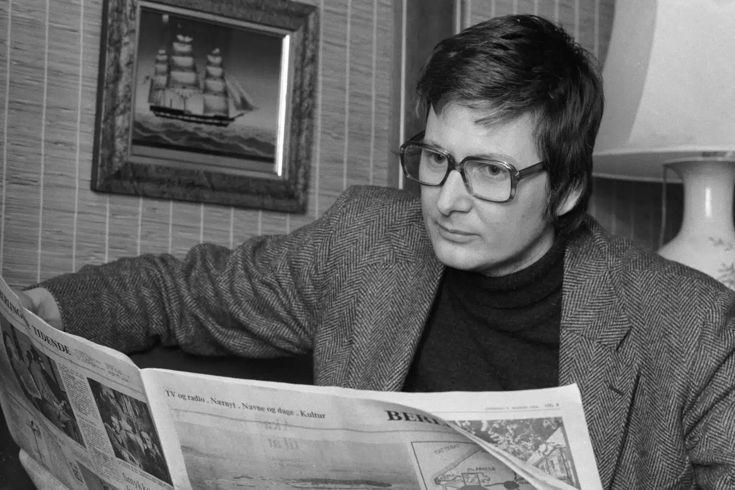 Her ses den svenske forfatter Per Olov Enquist på et billede af ældre dato. Enquist døde lørdag. Han blev 85 år. Aage Sørensen/Ritzau Scanpix