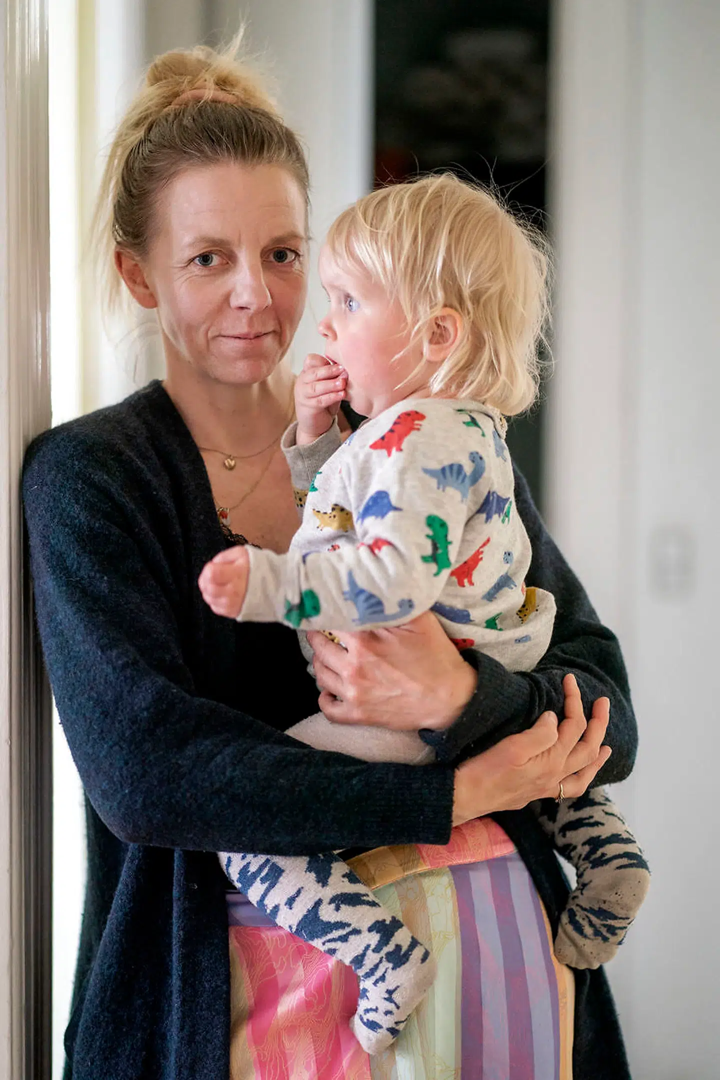 Lisbeth Ellebæk Nielsen med datteren Karen på et år.