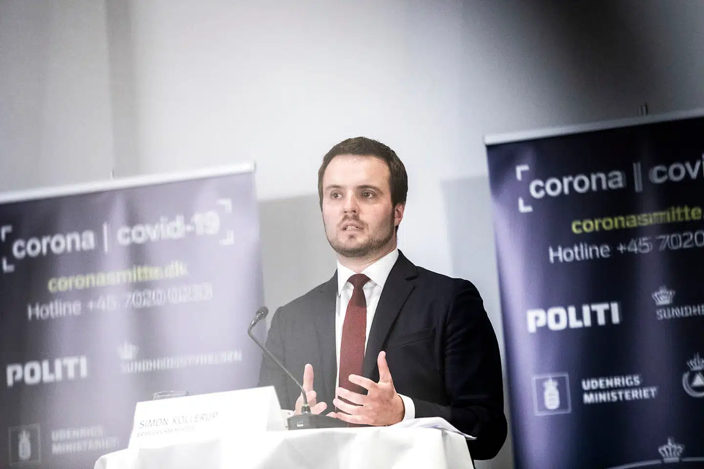 Erhvervsminister Simon Kollerup (S) er blevet mødt af modstand fra blå blok, efter at han kritiserede Danske Banks fordobling af udbetalingskravet til boligkøbere. Nu svarer ministeren igen. Arkivfoto: Ólafur Steinar Gestsson/Ritzau Scanpix