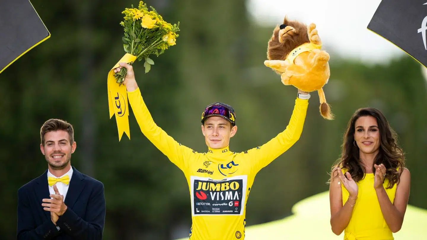 Den danske Jumbo-Visma-rytter Jonas Vingegaard har vundet Tour de France for anden gang, 23. juli 2023.