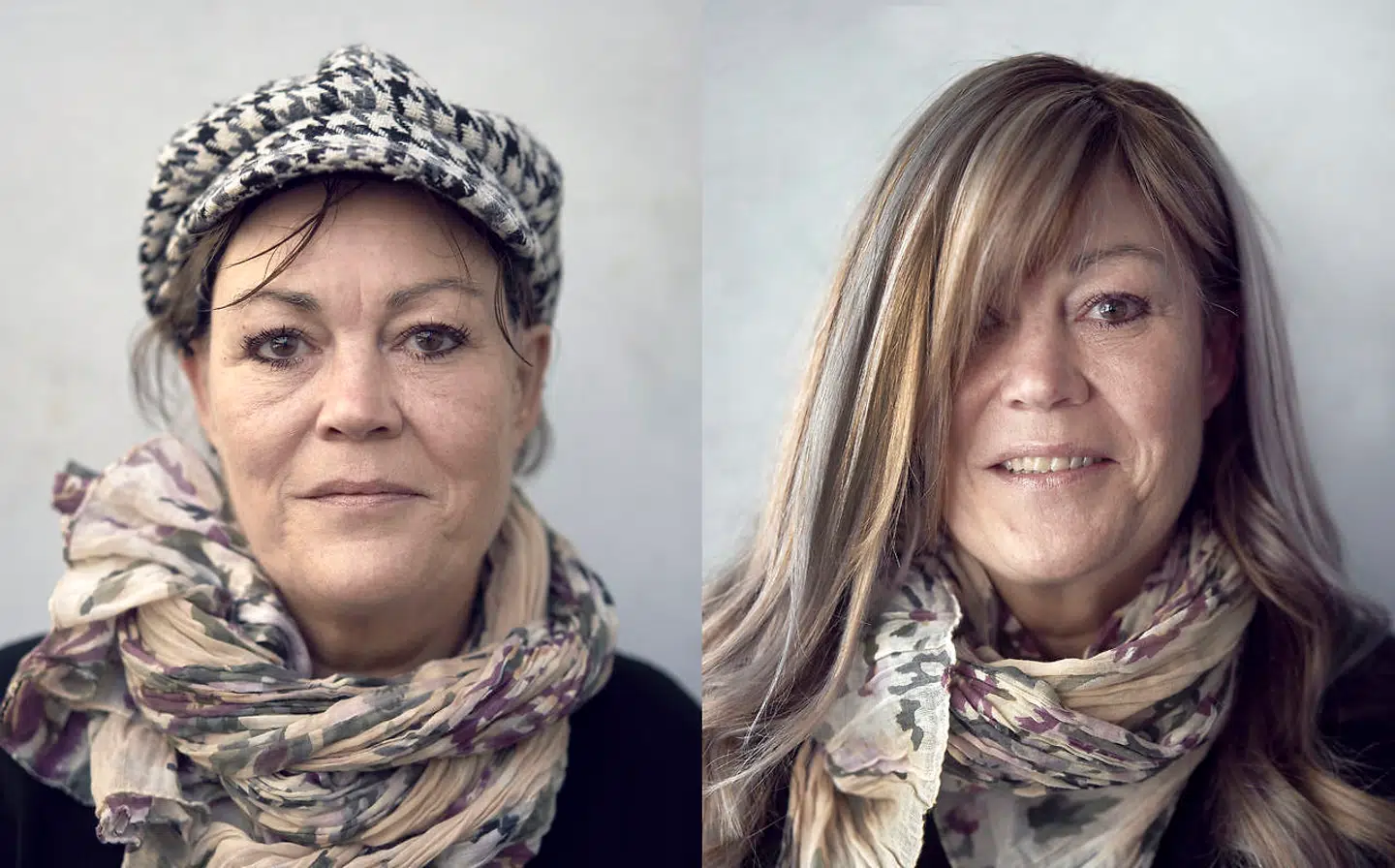 Dorthe Østergaard, 52, lægeeksermineret fodterapeut nu med forlænget hår: »Jeg har glædet mig som en sindssyg i over en måned. Jeg er gammel brystkræftpige og har ikke fået mit hår ordentligt tilbage igen. Ens selvtillid bliver jo boosted af, at man ser pæn ud. Det er bare så fedt at have fået hår på igen.«