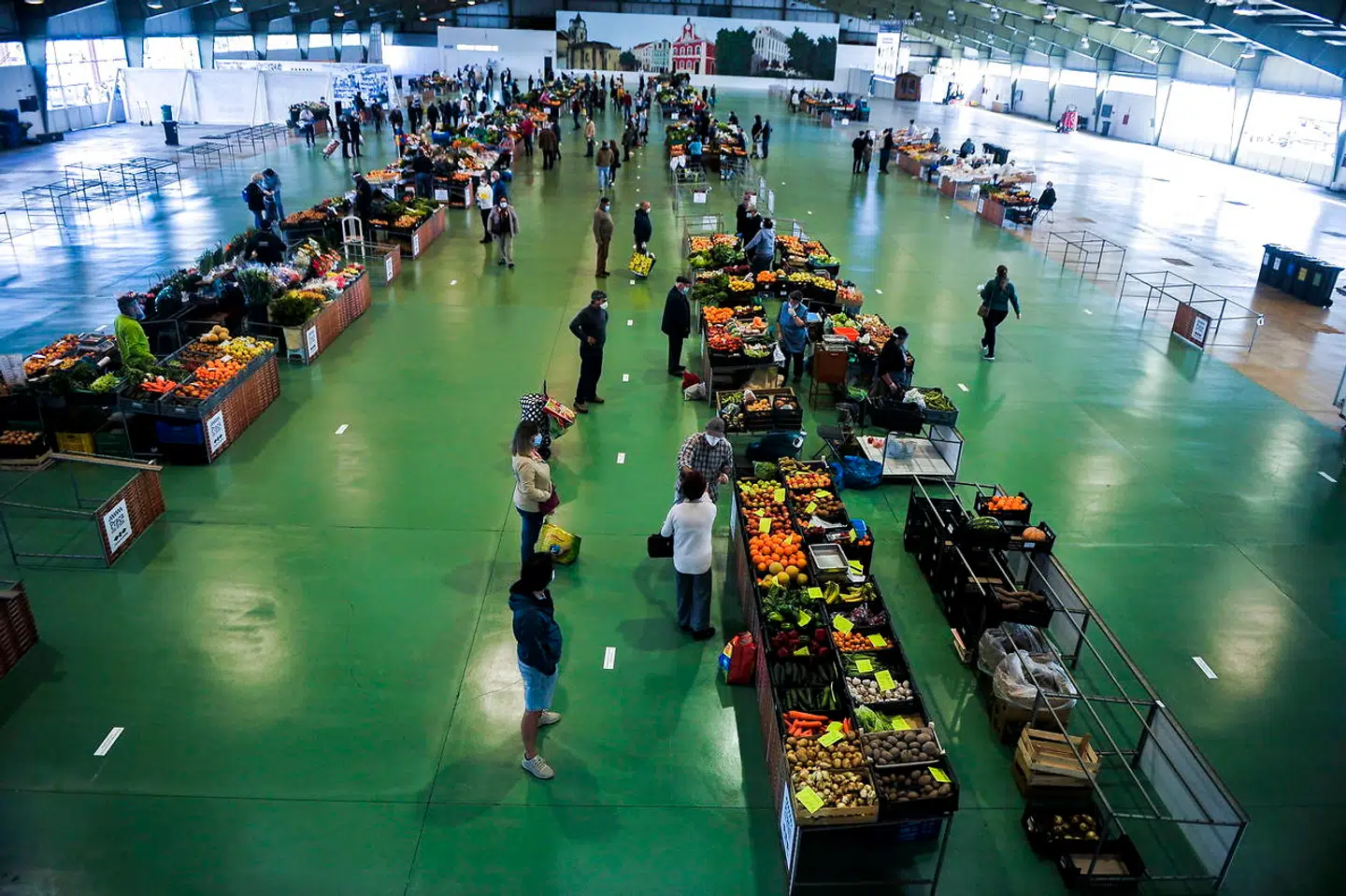 Frugt- og grøntsagsmarkedet i byen Caldas da Rainha lidt nord for Lissabon genåbnede lørdag som tegn på, at epidemien er under kontrol i Portugal, der på intet tidspunkt har været særlig hårdt ramt. Det skete dog under omfattende sikkerhedsforanstaltninger.