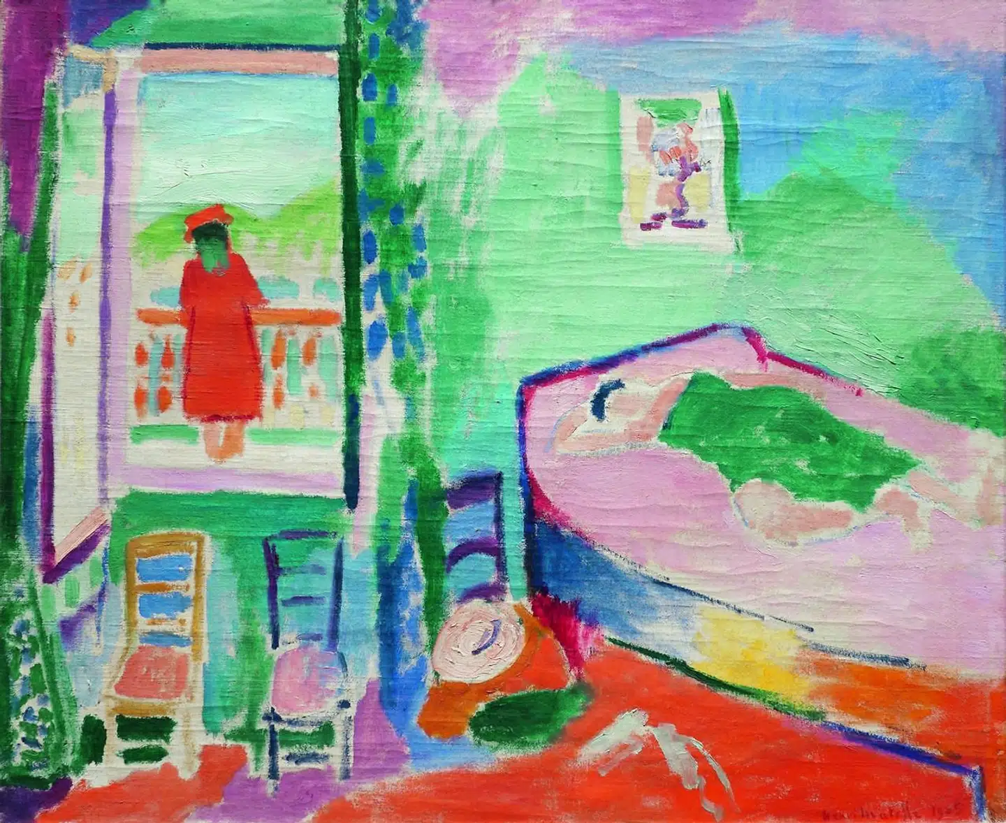 »La Sieste« hedder dette maleri af Henri Matisse fra 1905. Matisse har på dette tidspunkt endnu ikke slået sig permanent ned ved den franske sydkyst, men billedet kan siges at rumme essensen af det gode liv med sol og varme og kærlighed om eftermiddagen.