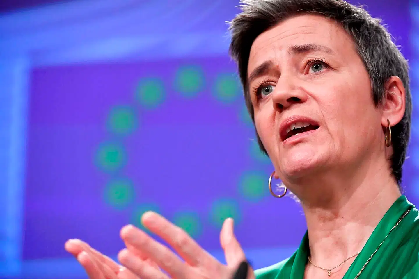 Margrethe Vestager (Photo by JOHN THYS / AFP) (ARKIVFOTO).