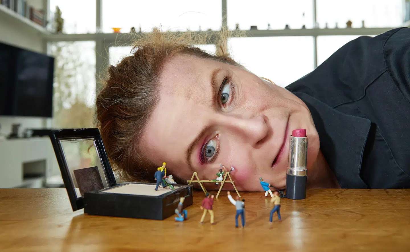 Pernille Bering med sine små mennesker. Foto: Bering Foto