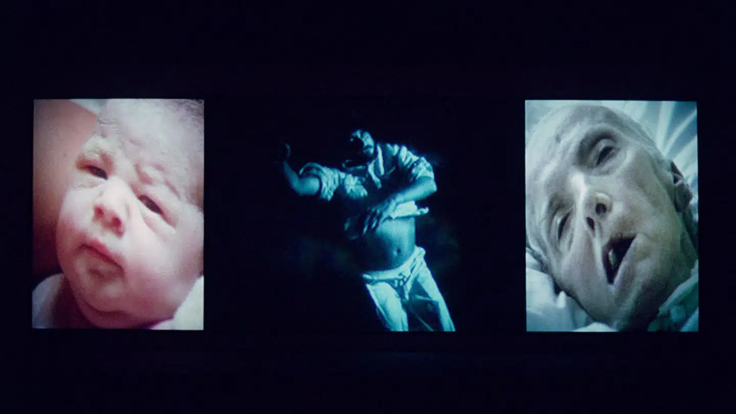 Livets cyklus er afbilledet i dette videoværk af Bill Viola, der er udformet som en tredelt altertavle. I den ene side kan man se en barn blive født, mens det er kunstnerens egen mor, der udånder i højre side. Partiet i midten gengiver en menneskeskikkelse flydende i vand, men undertiden synes skikkelsen at blive opløst og blive til et tomt ligklæde.